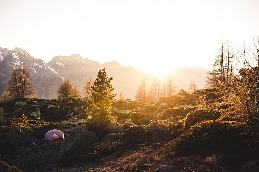 Camping in nature