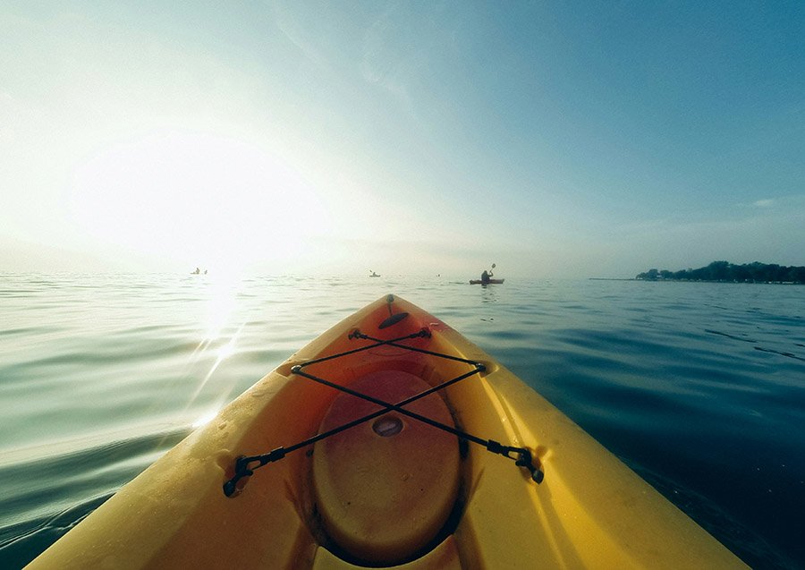 Yellow kayak