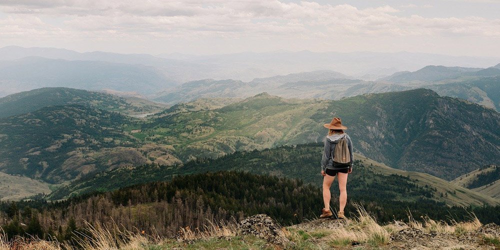 summer hiking in shorts