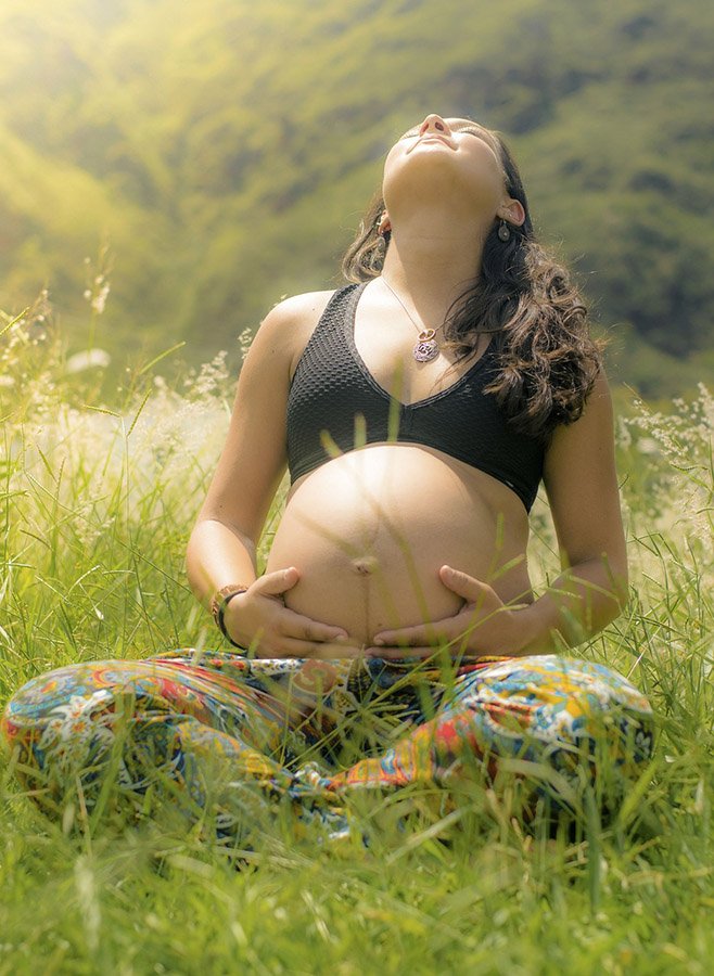 pregnant woman in nature