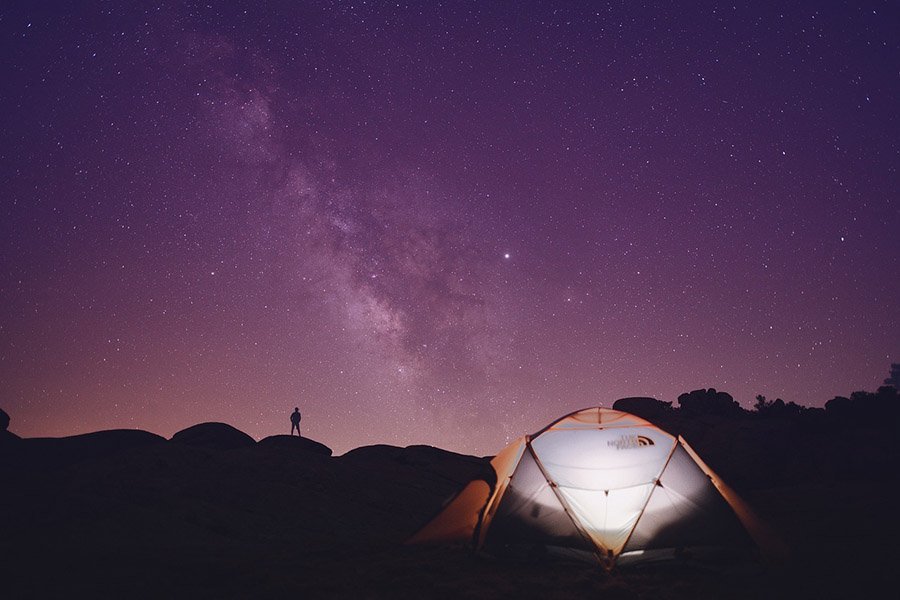 Camping under the stars