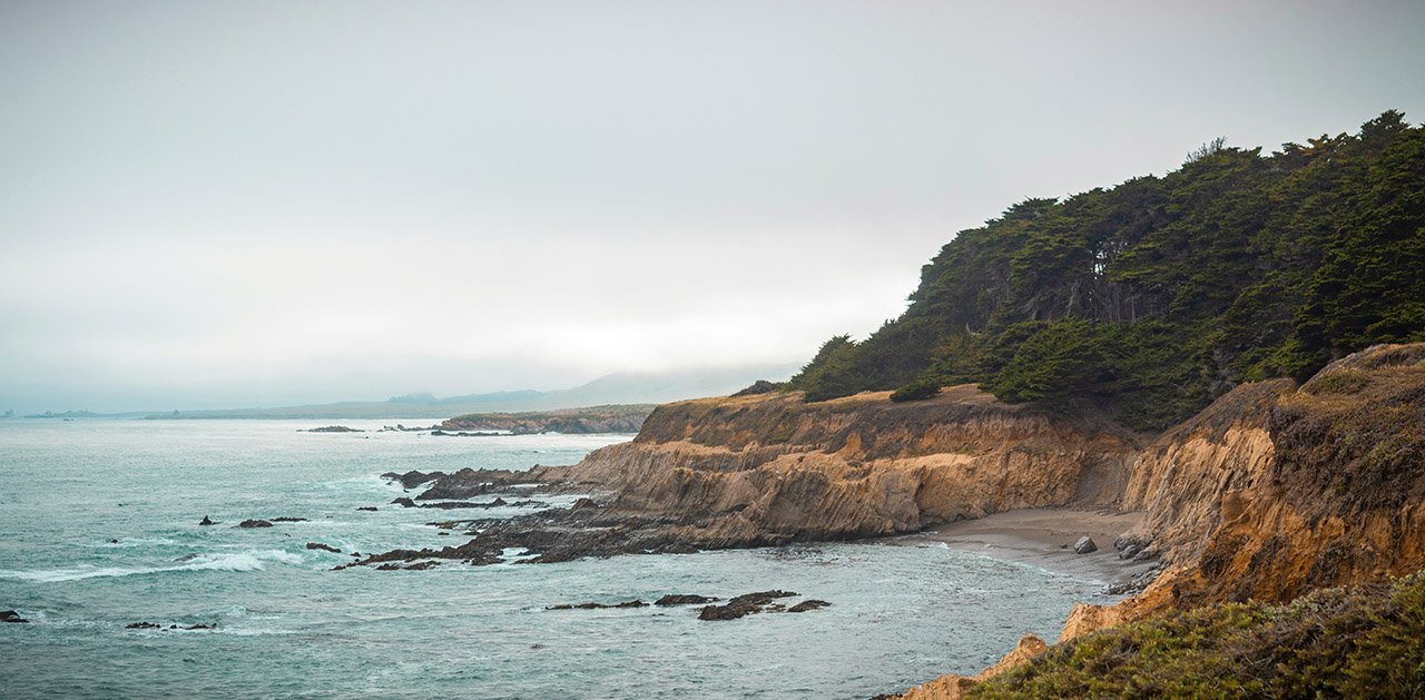 San Simeon camping coast